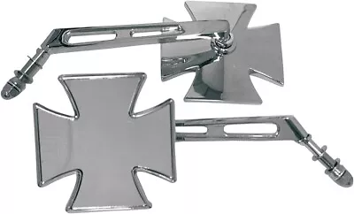 Emgo Maltese Cross Die-Cast Mirror With Chrome Split Stem 20-34862A • $38.66