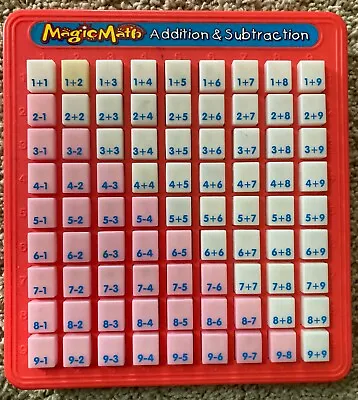 Lanard Magic Math Addition & Subtraction Press N See Math Facts 1993 Vintage Toy • $17.95