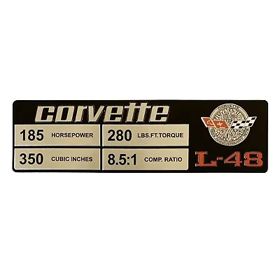 C3 Corvette Spec Data Plate Embossed Scratch-Resistant Aluminum L48 Engine 1978 • $43.89