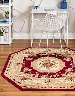 5' X 5' New Area Rug Red H 53876 Home Decorative Art Soft Carpet Collectible • $127.02