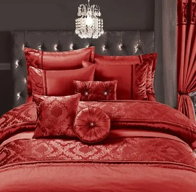 New CASABLANCA EMBROIDERED Satin Duvet Quilt Cover Set Or Bedspread Bedding • £33.99