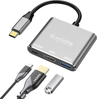 AnHome  100W 8 Port USB C Hub Ethernet Type C Adapter For Laptop IPad Macbook • $10.99