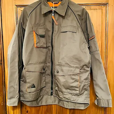 Delta Plus Panoply Canvas Style Workwear Utility Jacket Grey/Brown Size S Small • £14.99