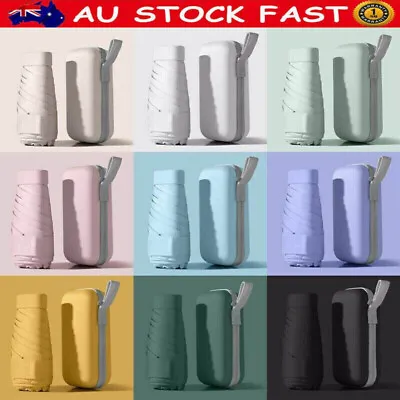 $6.33 • Buy Mini Pocket Umbrella Anti-UV Sun/Rain Windproof 6 Folding Ultra Light Umbrella F