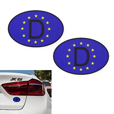 Pair 3.75  95mm Europe-D Stickers For European Car Windshield Bumper Fender • $6.59