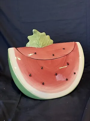 Vintage Watermelon Cookie Jar Susan Winget • $30