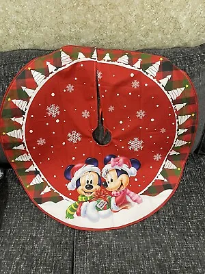 Mickey & Minnie Mouse Disney Christmas Tree Skirt 36” Velvet • $50