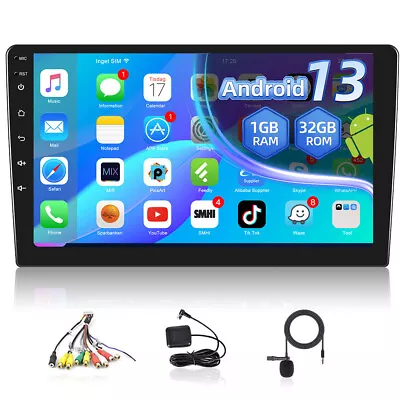 9  Android 13 Double 2 DIN Car Stereo Radio GPS Navi WIFI FM RDS Bluetooth 32GB • £56.99