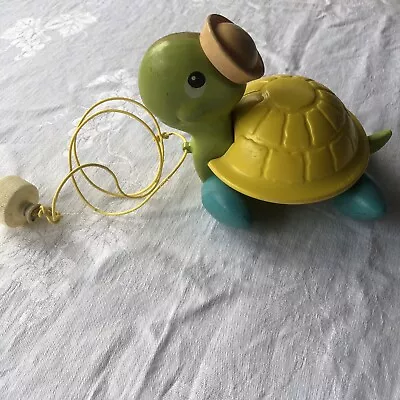 Vintage 1977 Fisher Price Toys Turtle Pull Toy • $19.99