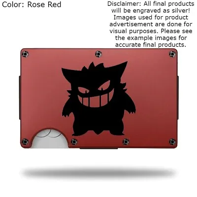 Custom  GENGAR  Laser Engraved Wallet - Pick A Wallet Color • $22