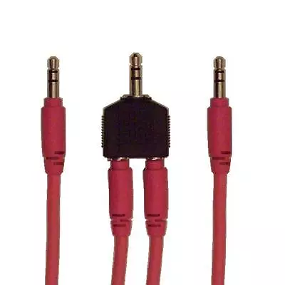 Y-Splitter 1/8 3.5mm Male Stereo Plug To Dual Male Stereo Plugs With Two Cables • $9.99