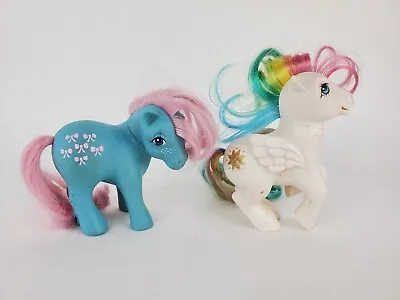 Vintage 1983 My Little Pony G1 Starshine Hasbro Rainbow Hair + Blue Bow Tie  • $23.99