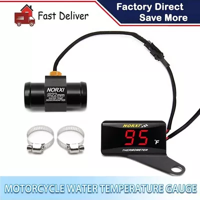 Koso Motorcycle Water Temperature Gauge Thermometer Fahrenheit NORXI Meter RED • $17.23