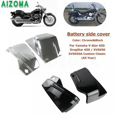 CNC Motocross Bike Battery Side Covers For Yamaha XVS650 V-Star 650 DragStar 650 • $68.07