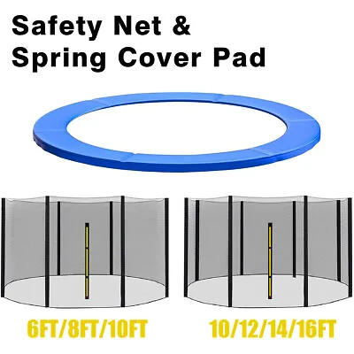 £44.99 • Buy Trampoline Replacement Safety Net Enclosure Spring Cover Pad Ladder Jumping Mat
