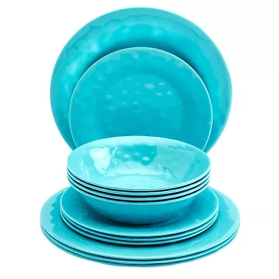 Tabletops Gallery 12Pc Melamine Summer Fun Dinnerware Set • $31.50