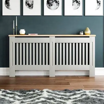 Arlington Radiator Cover Modern Traditional Grill White Grey Cabinet Furniture • £29.99