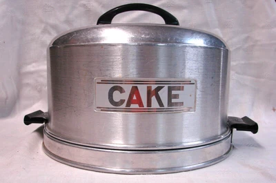 $12.99 • Buy Vintage Maid Of Honor Aluminum Cake Carrier / Storage With Locking Lid Handles