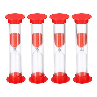 2 Minute Sand Timer 4Pcs Small Sandy Clock Count Down Sand Glass Red • $7.93