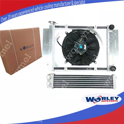 Aluminum Radiator Shroud Oil Cooler For Mazda RX2 RX3 RX4 RX5 With Heater Pipe • $279