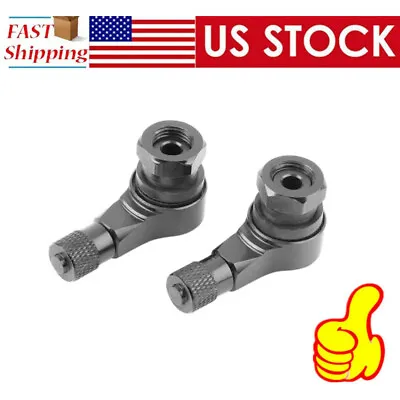 2PCS CNC Motorcycle 90 Degree Angle Wheel Tire Stem Tubeless Valve Aluminum • $15.99