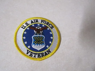 Military Patch Sew On Vintage Us Air Force Usaf Veteran 3 Inches • $3.99