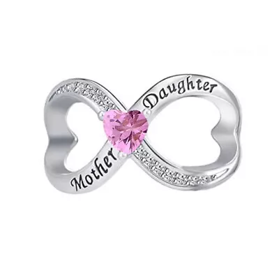 Mother & Daughter Infinity Charm 💜 925 Sterling Silver Mum • £16.99