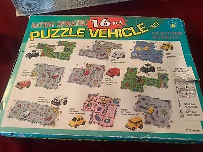 Battery Operated Fire Engine Puzzle Vehicle 16 Piece Play Set - Rare & Unplayed • $65