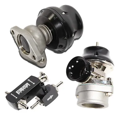 BLACK EMUSA Adj. 38mm External Wastegate+Boost Controller+Type RS BOV COMBO KIT • $115