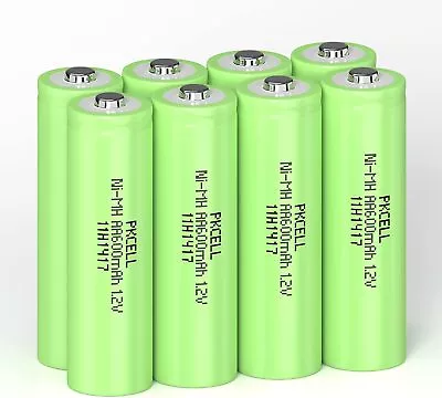 8x AA 600mAh Rechargeable Battery NI-MH 1.2V Recharge Batteries Button Top AU • $19.50