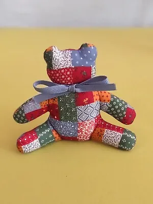 Handmade Quilt Pattern Mini Teddy Bear  • $9.25