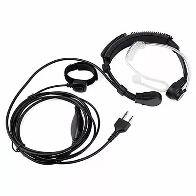 Military Throat Microphone Headset Earpiece Mic PTT For Midland Radio G5 G7 G9 • $18.38