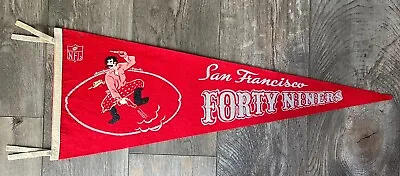 Vintage 1950s San Francisco 49ers Felt Pennant Football Forty Niners Gold Miner • $175