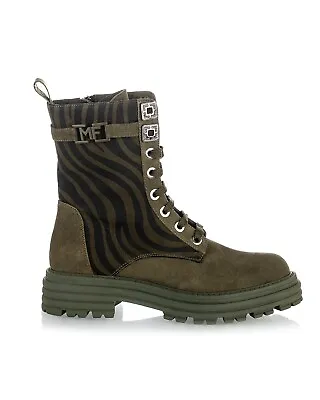 Authentic Marino Fabiani Italian Combat Boots New Collection Green • $610