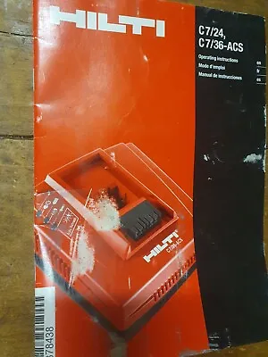 Hilti Battery Charger C7/24. And Booklet. 110volts Good Condition • $38