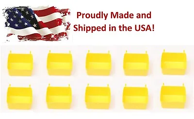 Small Plastic Yellow Pegboard Storage/Part Bins -10 Pack JSP Brand • $9.99