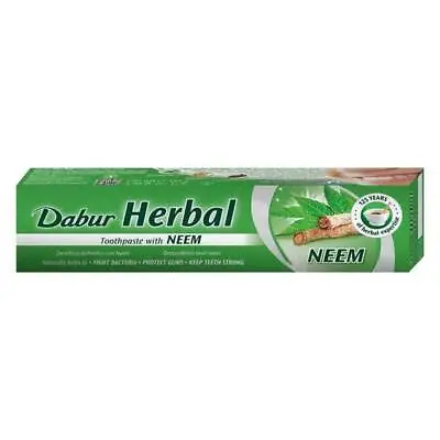 £7.99 • Buy Dabur Herbal Neem Toothpaste Strong Teeth Bleeding Gums Vegan 1x100ml 