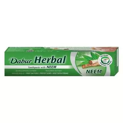 £7.99 • Buy Dabur Herbal Neem Toothpaste Strong Teeth Bleeding Gums Vegan 1x100ml 