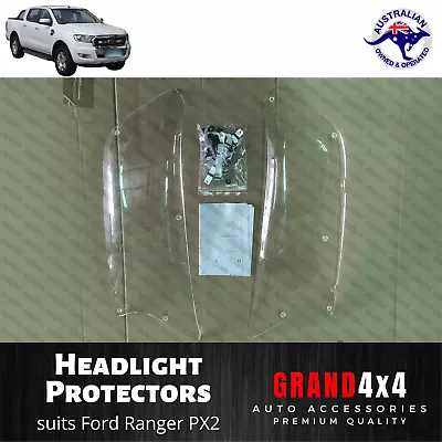 Headlight Protectors For Ford Ranger PX2/3 2015 -  2021 Clear HeadLamp Cover • $89