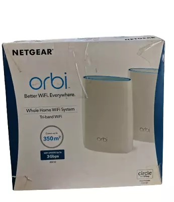 Netgear Orbi 2pk Hi Performance  AC 3000 Tri-band Wifi System RBK50 • $344.99