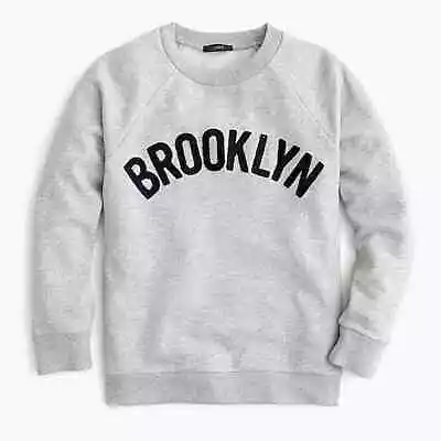Nwot Jcrew Sweatshirt Xs Gray 100% Cotton Sweater Women A • $33.74