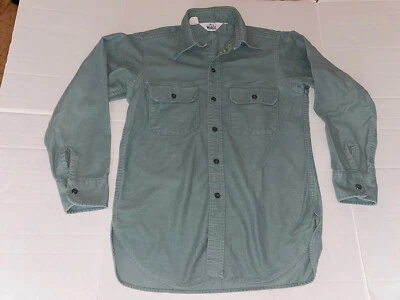 $36 • Buy Woolrich Vintage Chamois Wool Shirt USA Made Rare Green Medium