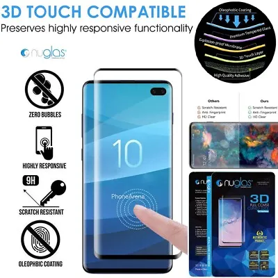 NUGLAS 3D Tempered Glass Screen Protector Samsung S23 S22 S21 20 FE 10 9 8+ S10e • $4.95