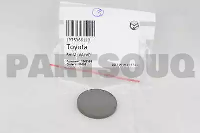 1375366120 Genuine Toyota SHIM VALVE ADJUSTING 13753-66120 • $7.40