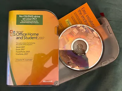 Microsoft Office Home And Student 2007 - 3 Home PC Licenses  • $21