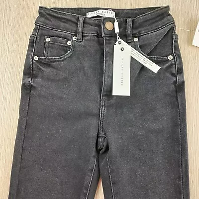 Denim Jeans Womens Size 6 DECJUBA Luxe Super High Skinny Stretch Black Wash BNWT • $32.50