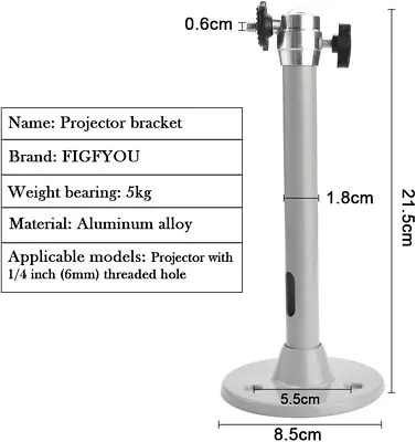 FIGFYOU Mini Ceiling Wall Projector Mount Projector Wall Mount Bracket Bracket • £10.38