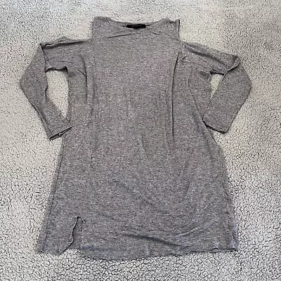 $19.99 • Buy All Saints Dress Extra Small Gray Cold Shoulder Long Sleeved Shirt Casual