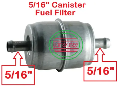 $7.17 • Buy (1) 5/16 Universal Gas/Fuel Filter Chrome Canister 