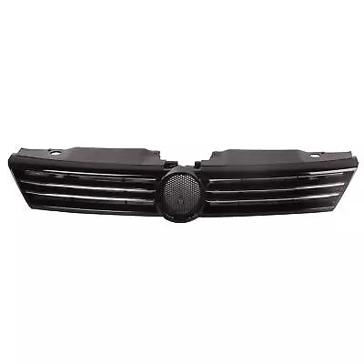 Fits 2011-2014 VW Jetta Front Upper Black W/ Chrome Face Bar Grille 5C6853651A • $37.78